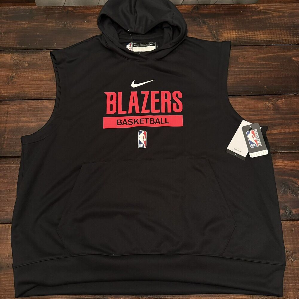 Nike Portland Trail Blazers NBA Team Issue Sleeveless Practice Hoodie